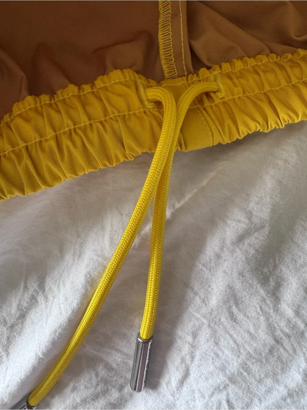 Tory Burch Bright Yellow Elastic-Waist Athletic Shorts